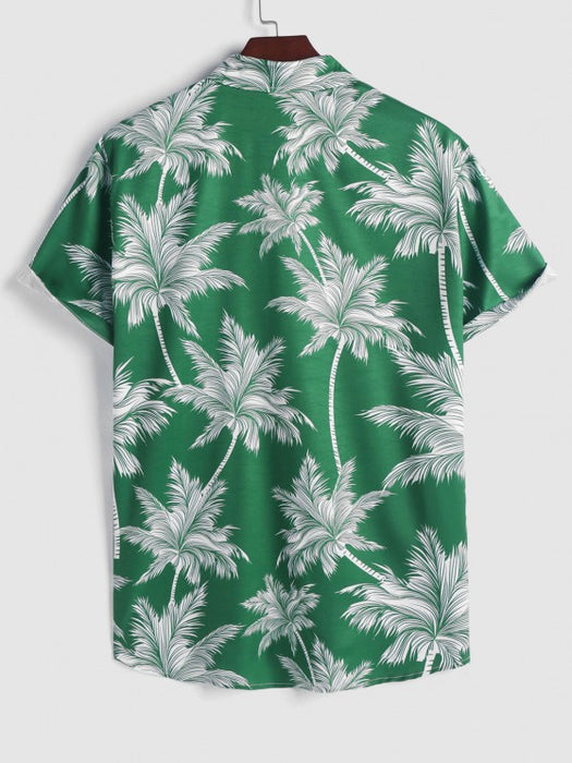 Coconut Tree Printed Shirt And Cargo Pant