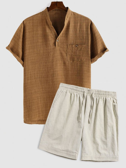 Front Pocket Shirt And Shorts - Grafton Collection