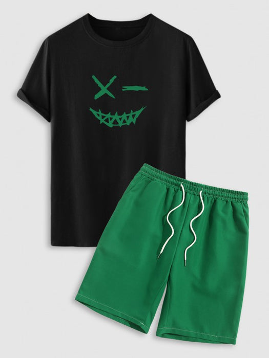 Casual Smile T-Shirt And Shorts