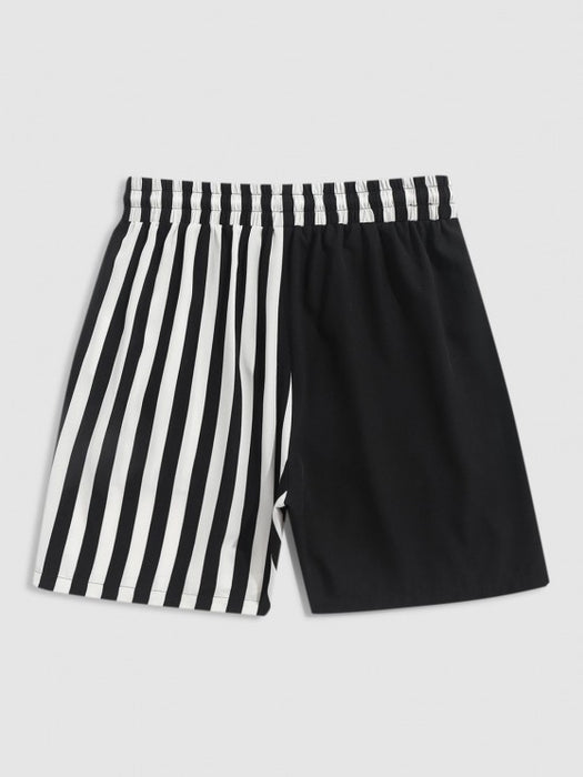 Striped Pattern Shirt And Shorts Set - Grafton Collection