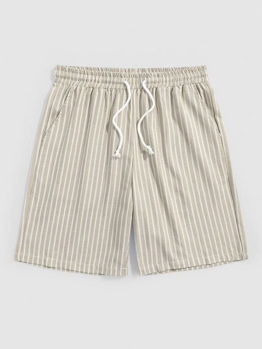 Casual Striped Shirt And Shorts Set - Grafton Collection