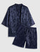 Front Kimono Shirt And Casual Shorts - Grafton Collection