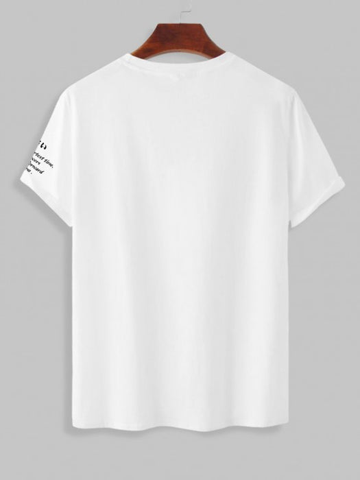 Japanese Printed Crew Neck T Shirt And Shorts