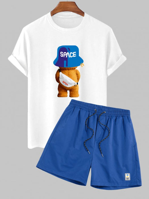 Cartoon Bear T Shirt And Shorts
