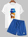 Cartoon Bear T Shirt And Shorts - Grafton Collection