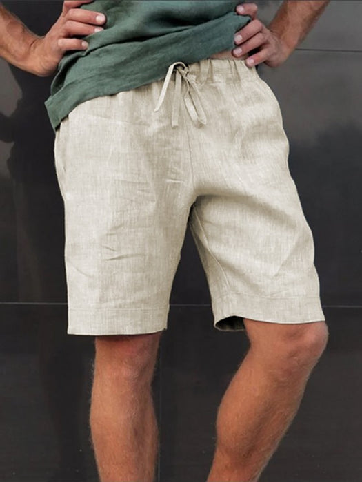 Plain Button Fly Shirt And Drawstring Shorts - Grafton Collection