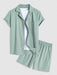 Textured Front Pocket Shirt With Bermuda Shorts Set - Grafton Collection