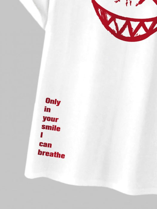 Smiley Printed T-Shirt And Shorts