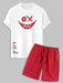 Smiley Printed T-Shirt And Shorts - Grafton Collection