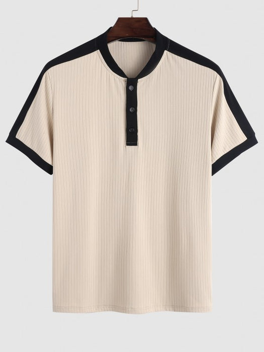 Ribbed Short Sleeves T Shirt And Shorts - Grafton Collection