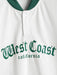 West Coast California Letter Print T Shirt And Bermuda Shorts Set - Grafton Collection