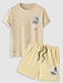Printed Short Sleeves T-Shirt And Shorts - Grafton Collection