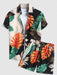 Palm Leaves Printed Shirt And Shorts - Grafton Collection