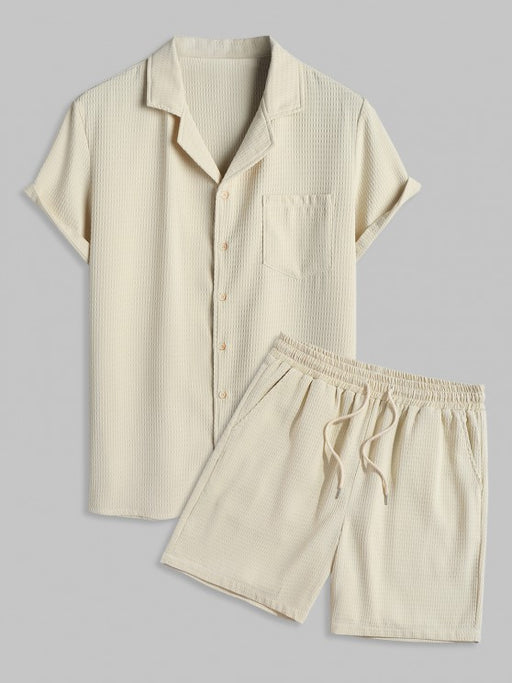 Plain Short Sleeves Shirt And Shorts - Grafton Collection