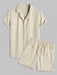Plain Short Sleeves Shirt And Shorts - Grafton Collection