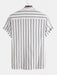 Vertical Striped Pullover Shirt And Shorts Set - Grafton Collection