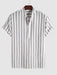 Vertical Striped Pullover Shirt And Shorts Set - Grafton Collection