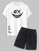 Smiley Printed T-Shirt And Shorts - Grafton Collection