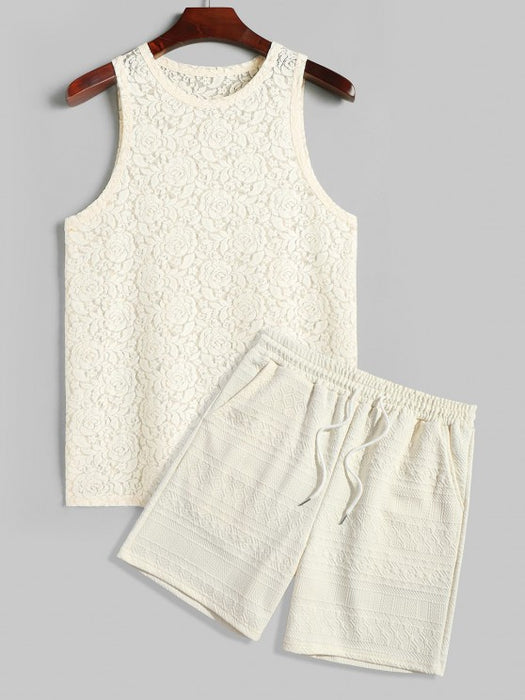Two Piece Top And Drawstring Shorts - Grafton Collection