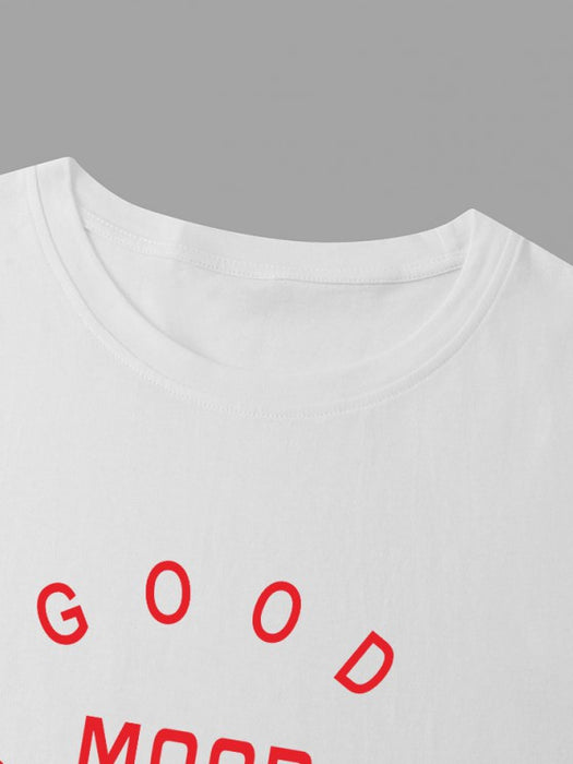 Good Mood Printed T Shirt And Shorts Set