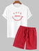 Good Mood Printed T Shirt And Shorts Set - Grafton Collection