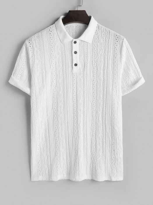 Casual Polo Collar T Shirt With Shorts Set - Grafton Collection