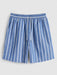 Half Button Striped Shirt And Shorts - Grafton Collection