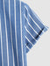 Half Button Striped Shirt And Shorts - Grafton Collection