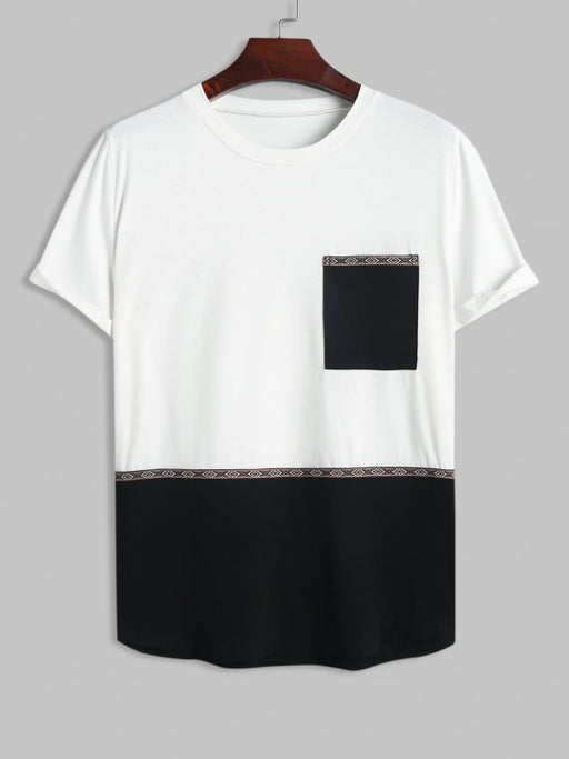 Ethnic Jacquard T Shirt And Casual Shorts Set - Grafton Collection