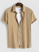 Plain Shirt And Linen Textured Shorts Set - Grafton Collection