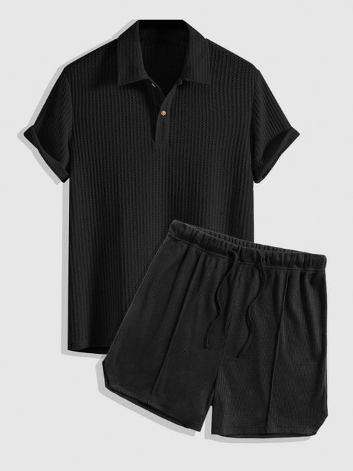 Polo T Shirt And Drawstring Shorts Set - Grafton Collection