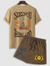 Cactus Graphic T Shirt And Vintage Shorts - Grafton Collection