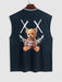Bear Printed T Shirt And Cargo Shorts - Grafton Collection