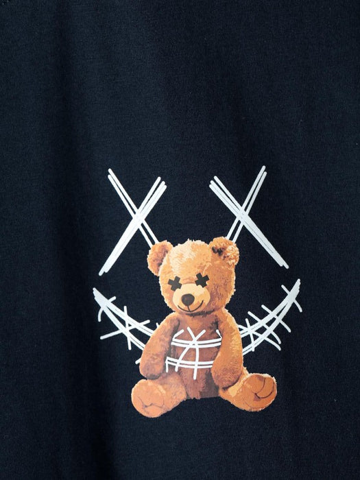 Bear Printed T Shirt And Cargo Shorts - Grafton Collection