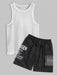 See Through Top And Cargo Shorts Set - Grafton Collection