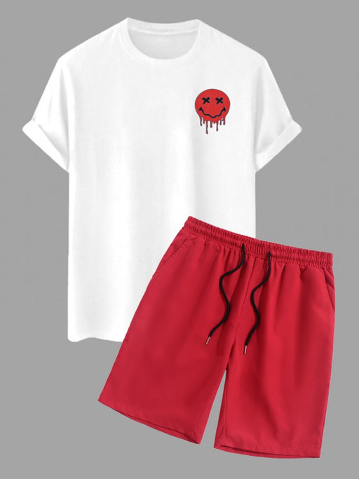 Drippy Smile Graphic Tee And Shorts Set - Grafton Collection