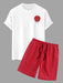 Drippy Smile Graphic Tee And Shorts Set - Grafton Collection