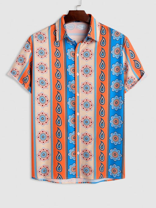 Paisley Print Shirt And Board Shorts Set - Grafton Collection