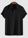 Plain Textured Collar T Shirt And Cargo Shorts - Grafton Collection