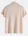 Plain Textured Collar T Shirt And Cargo Shorts - Grafton Collection