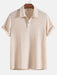 Plain Textured Collar T Shirt And Cargo Shorts - Grafton Collection