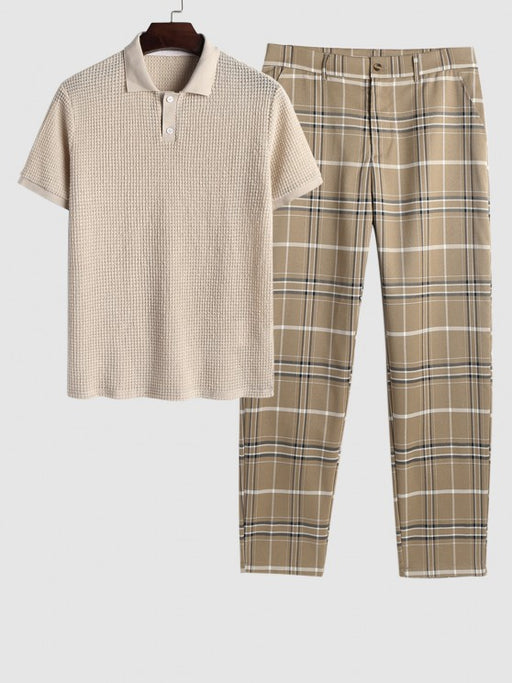 Hollow Out T-Shirt And Zip Fly Pants Set - Grafton Collection