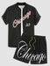 Chicago Graphic Baseball Shirt And Shorts Sports Set - Grafton Collection