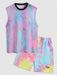 Tie Dye Tank Top And Shorts Set - Grafton Collection