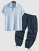 Plain Collar T Shirt And Cargo Pants - Grafton Collection