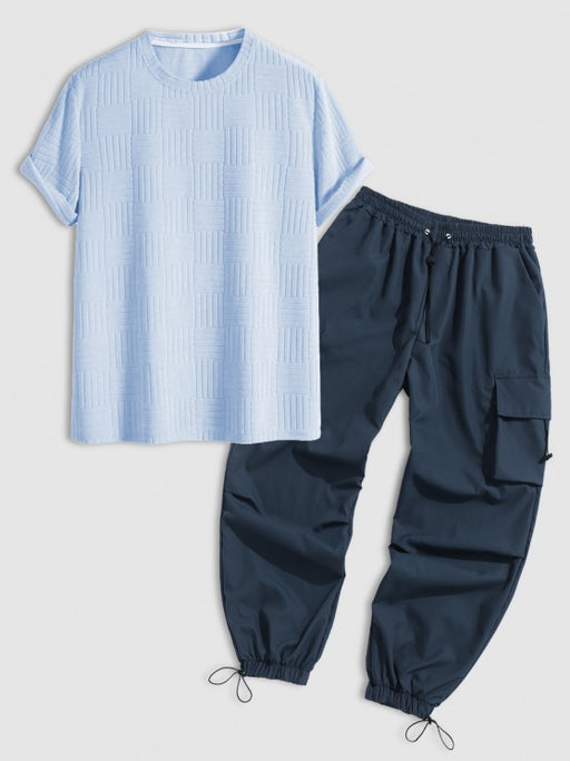 Textured T-Shirt And Loose Cargo Pant - Grafton Collection