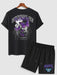 Butterfly Printed T-Shirt And Shorts - Grafton Collection