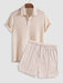 Polo T Shirt And Drawstring Shorts Set - Grafton Collection