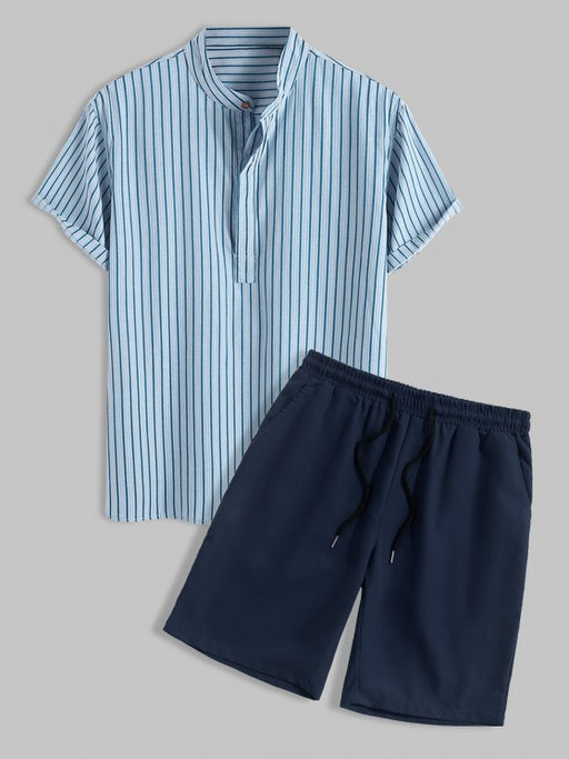 Vertical Striped Shirt And Shorts - Grafton Collection