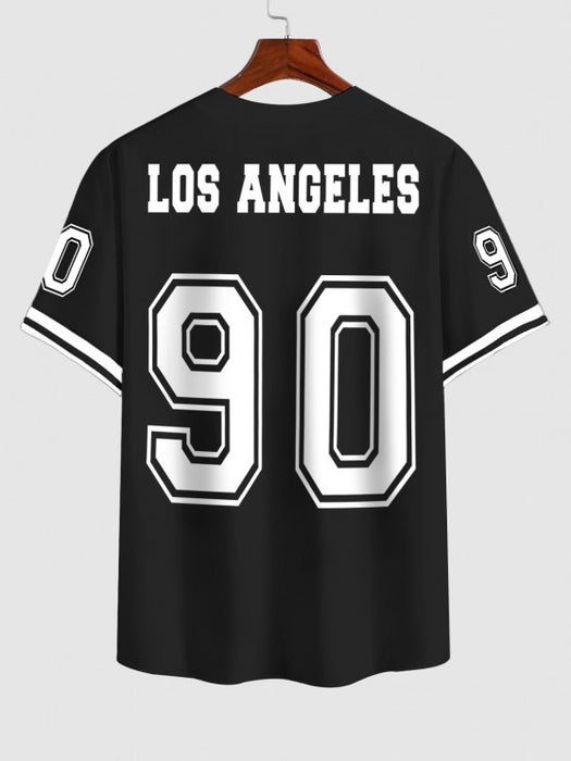 Los Angeles Letter T Shirt And Cargo Shorts